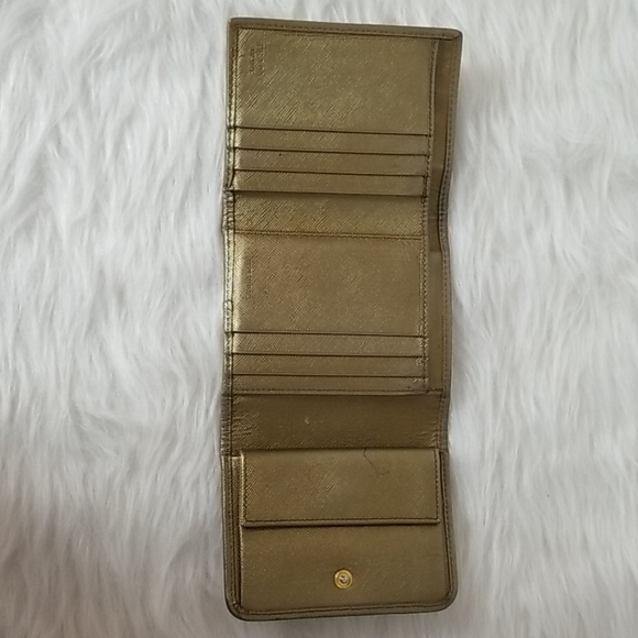 PRADA VINTAGE TRI- FOLD WALLET IN BROWN - Picture 6 of 9